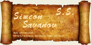 Simeon Savanov vizit kartica